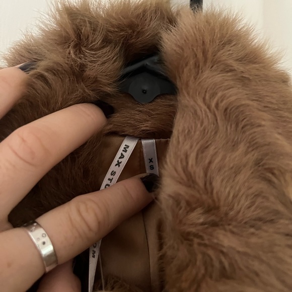 Max Studio Genuine Goat Fur Coat - XS - Picture 6 of 9